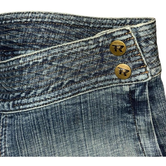 Vintage Y2K Rampage Jean Company Denim Low Rise Double Button Bootcut Jeans - Picture 4 of 13